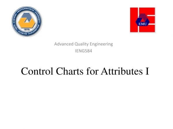 Control Charts for Attributes I