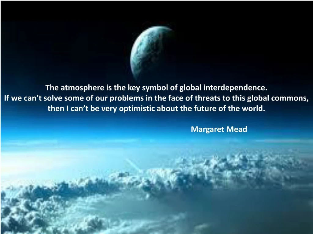 the atmosphere is the key symbol of global