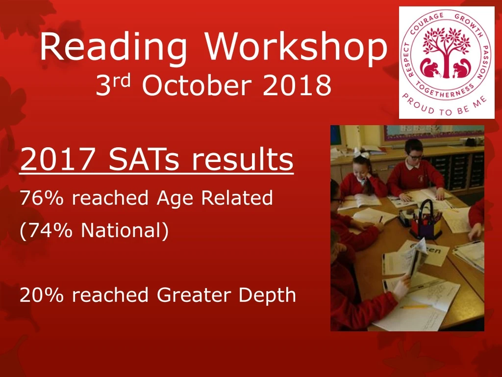 reading workshop 3 rd october 2018