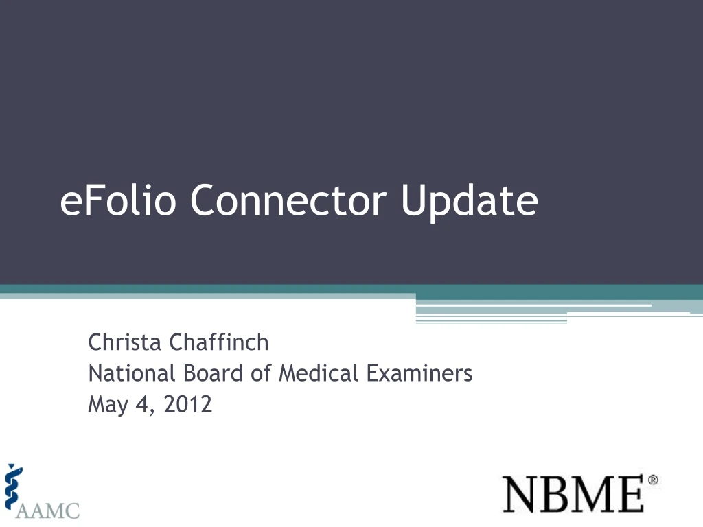 efolio connector update