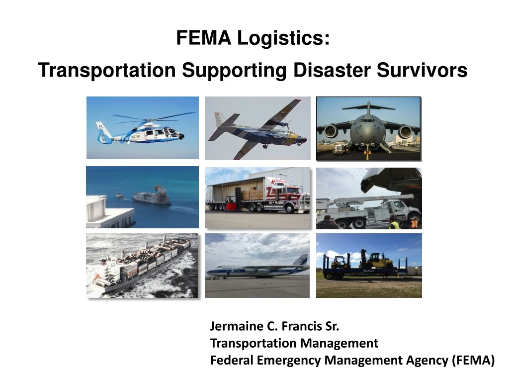 jermaine c francis sr transportation management federal emergency management agency fema