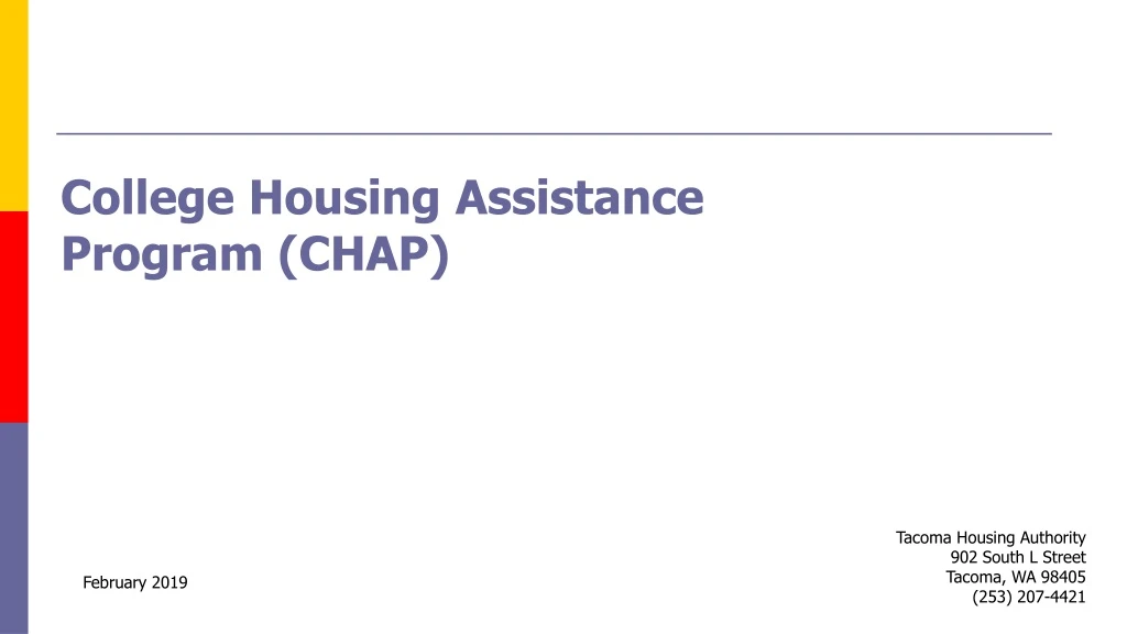 college housing assistance program chap