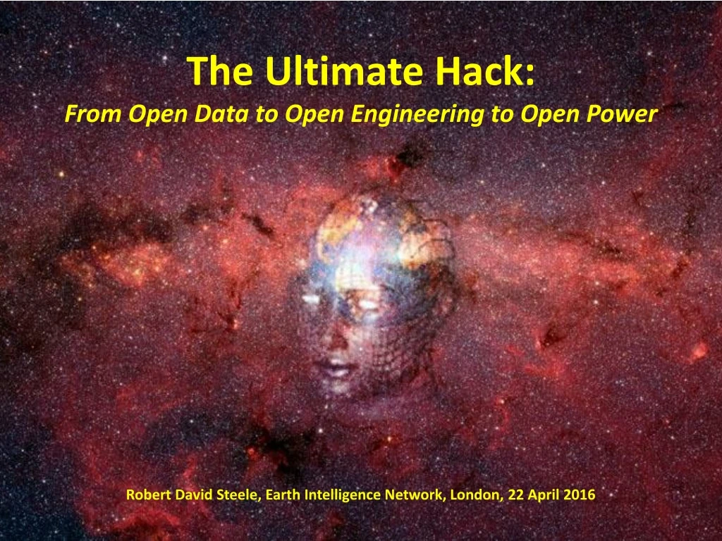 the ultimate hack from open data to open engineering to open power