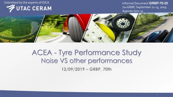 ACEA - Tyre Performance Study Noise VS other performances