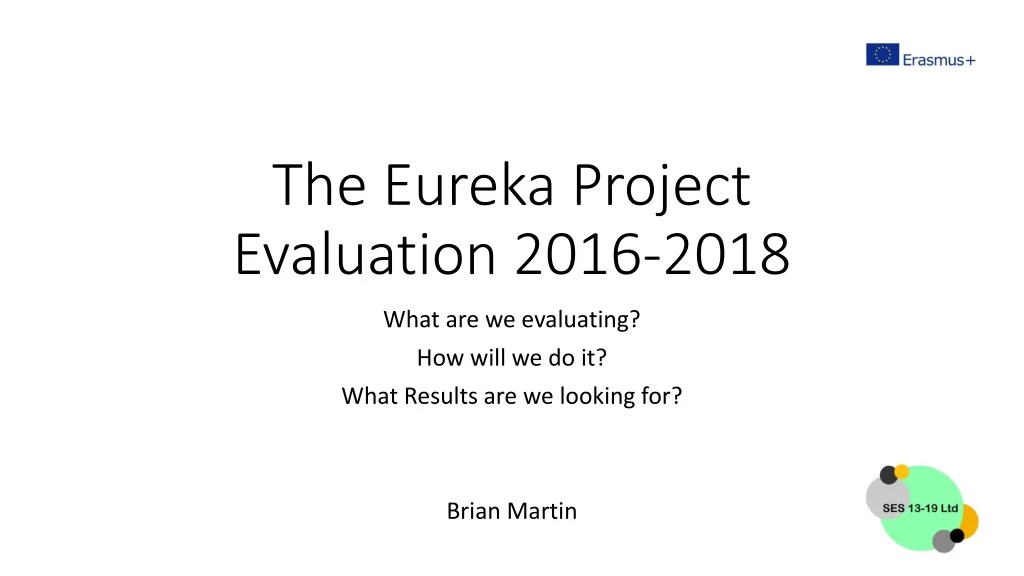 the eureka project evaluation 2016 2018