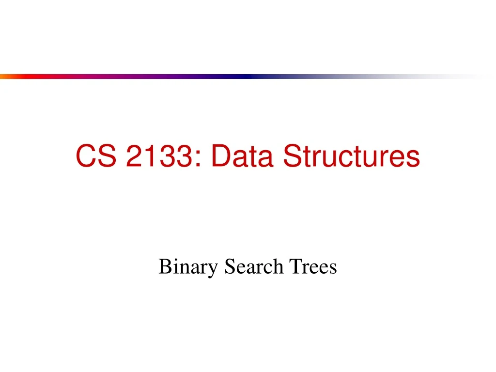cs 2133 data structures