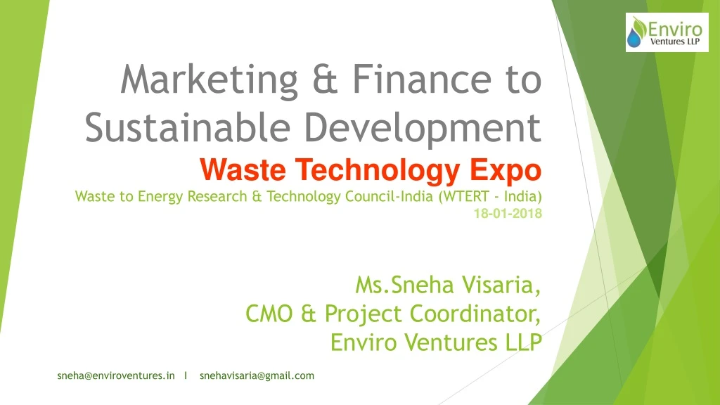 marketing finance to sustainable development