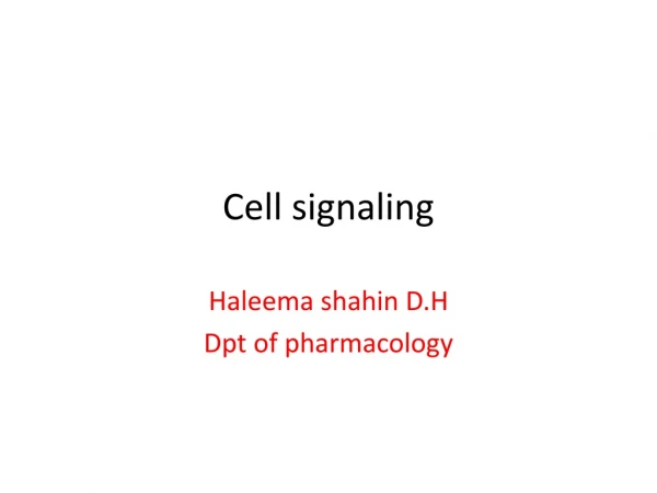 Cell signaling