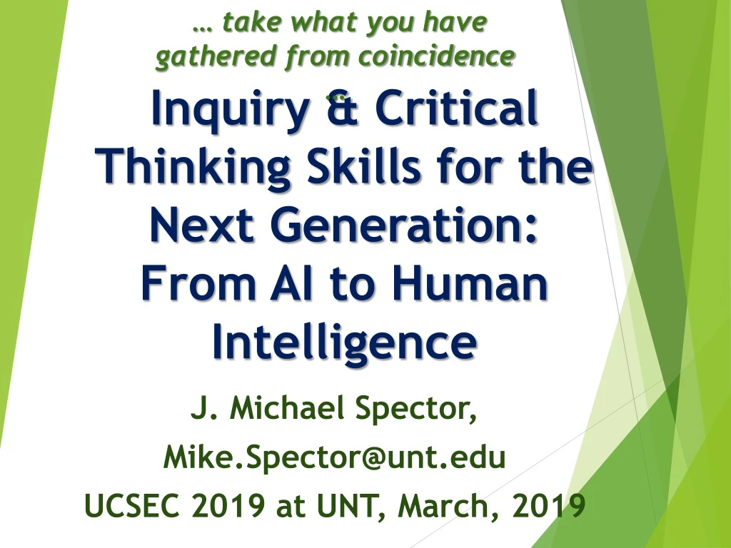 inquiry critical thinking skills for the next generation from ai to human intelligence