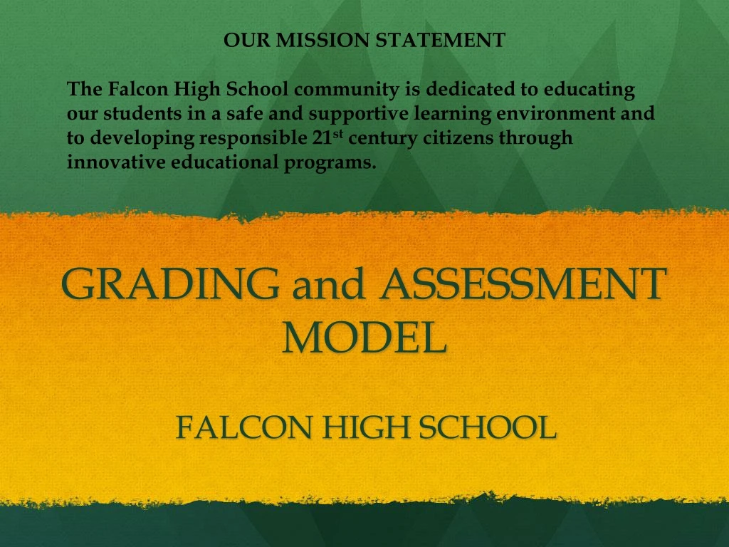 grading and assessment model