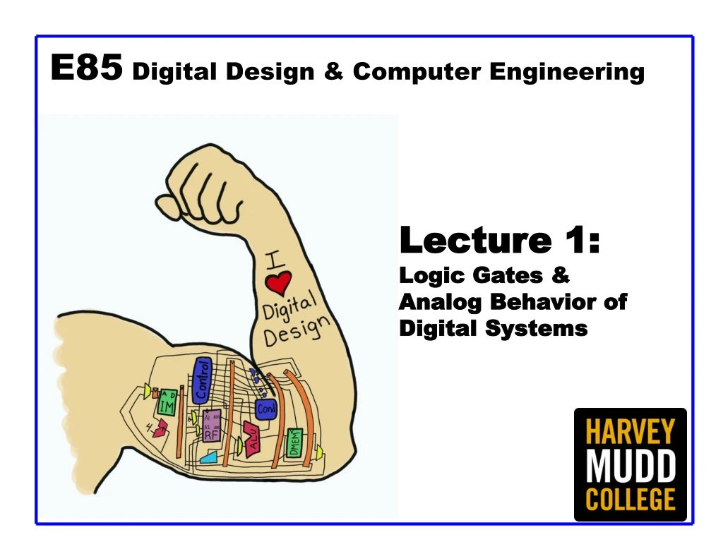 lecture 1 l ogic gates analog behavior of digital systems