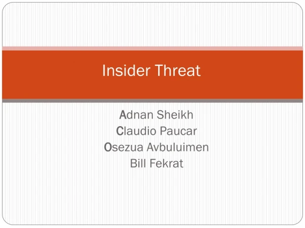 Insider Threat