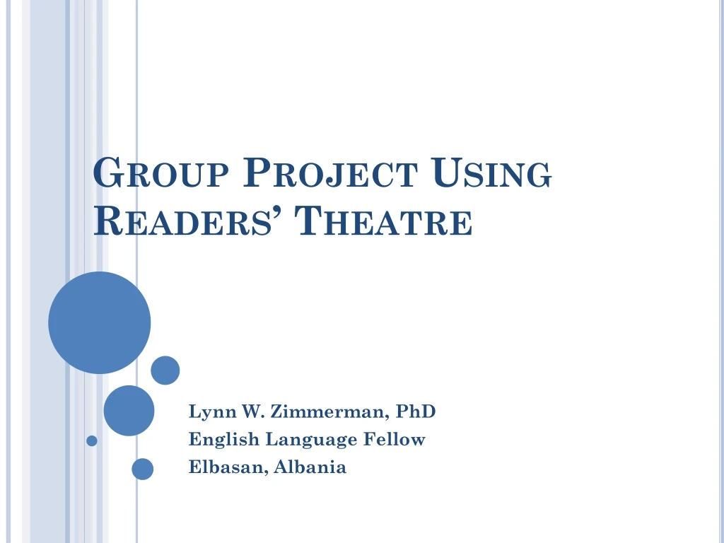 group project using readers theatre