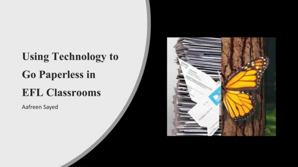 Using Technology to Go Paperless in EFL Classrooms