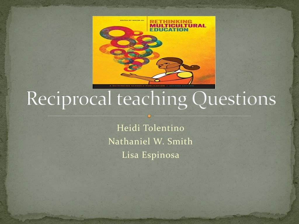 reciprocal teaching questions