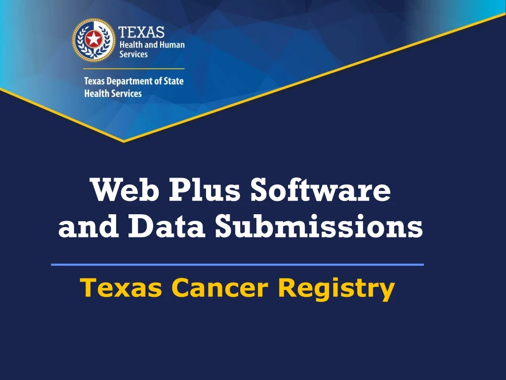 web plus software and data submissions