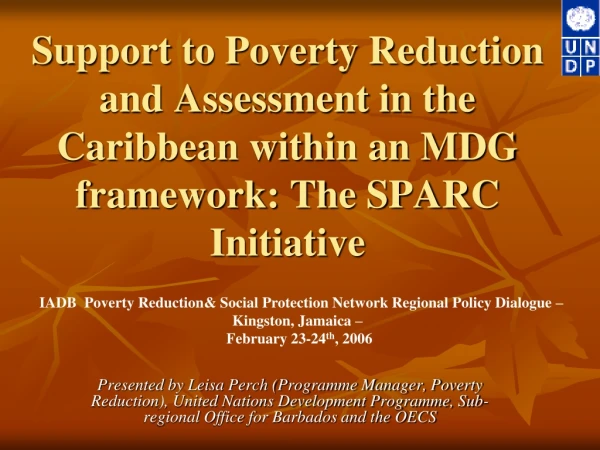 IADB Poverty Reduction&amp; Social Protection Network Regional Policy Dialogue –