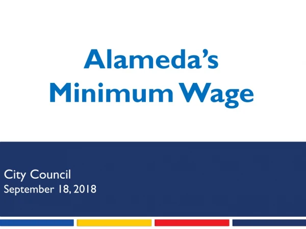Alameda Economic Development Strategic Plan Task Force Meeting #4 October 30, 2017