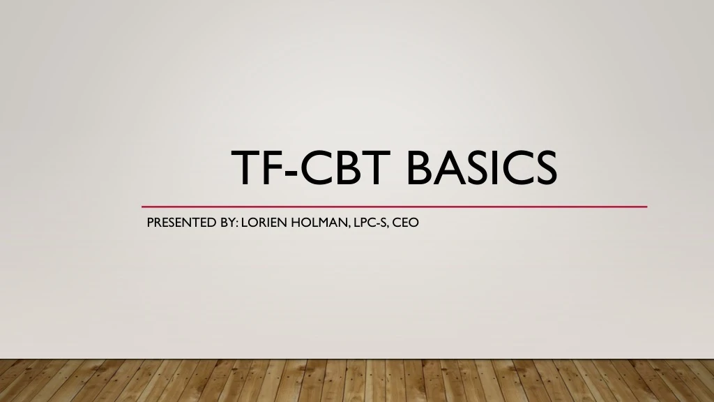 tf cbt basics