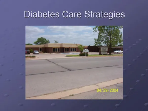 Diabetes Care Strategies