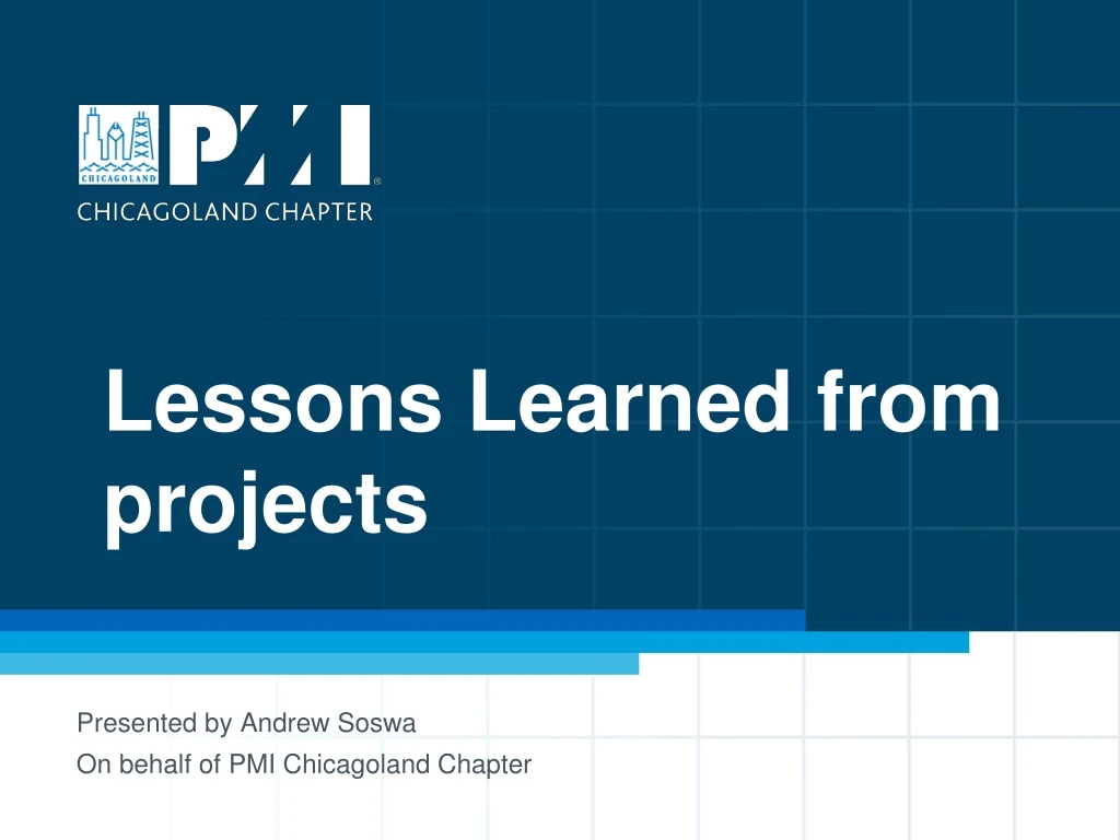 lessons learned from projects