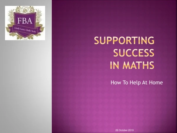 Supporting success in maths