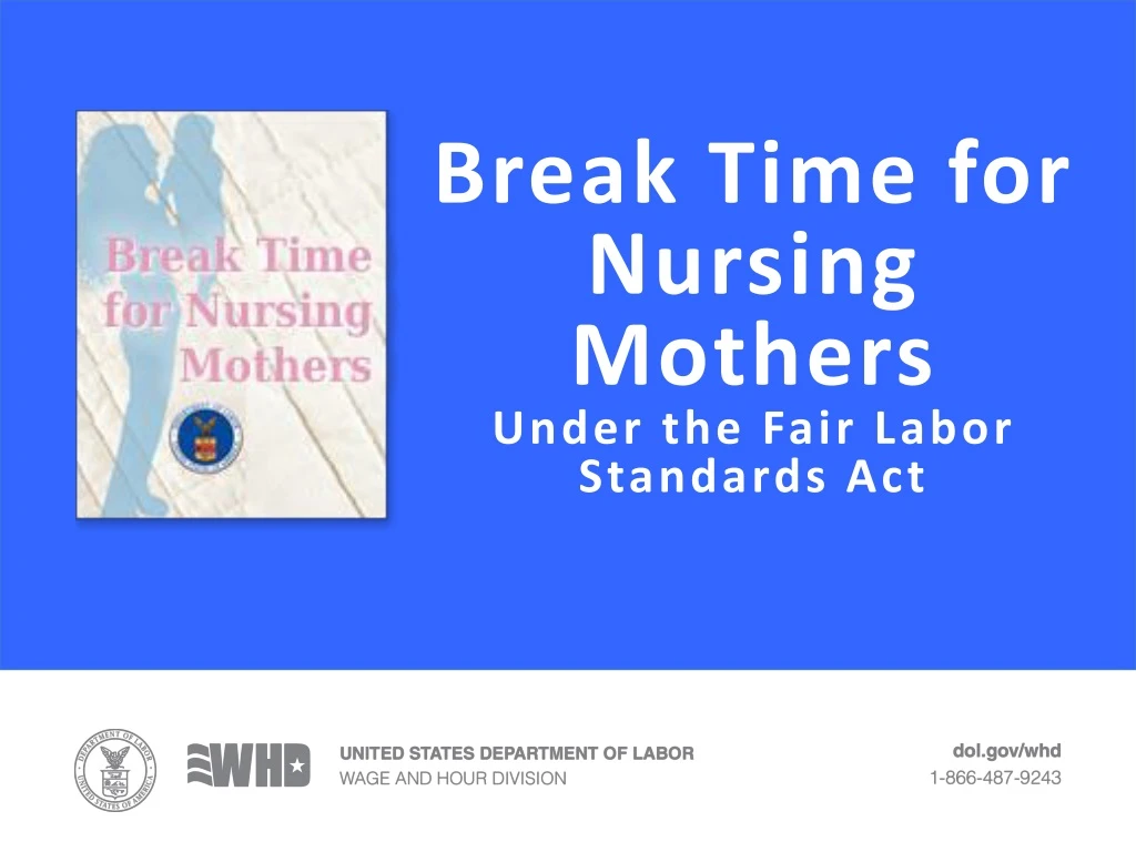 break time for nursing mothers under the fair