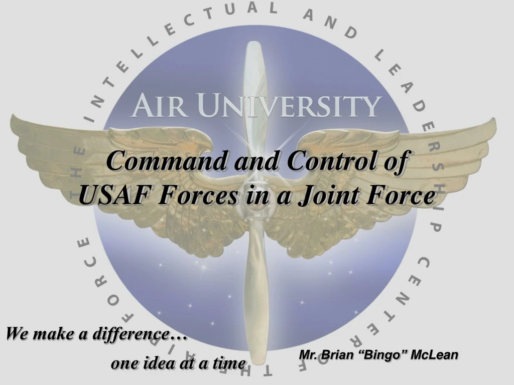 command and contro l of usaf forces in a joint
