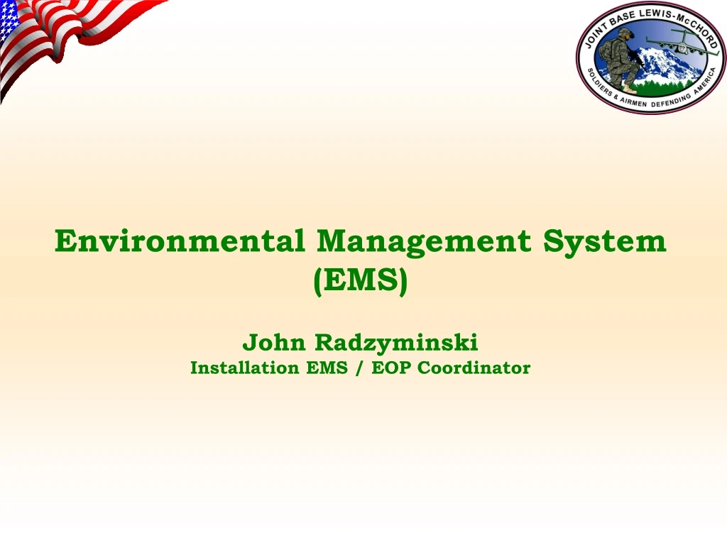 environmental management system ems john radzyminski installation ems eop coordinator