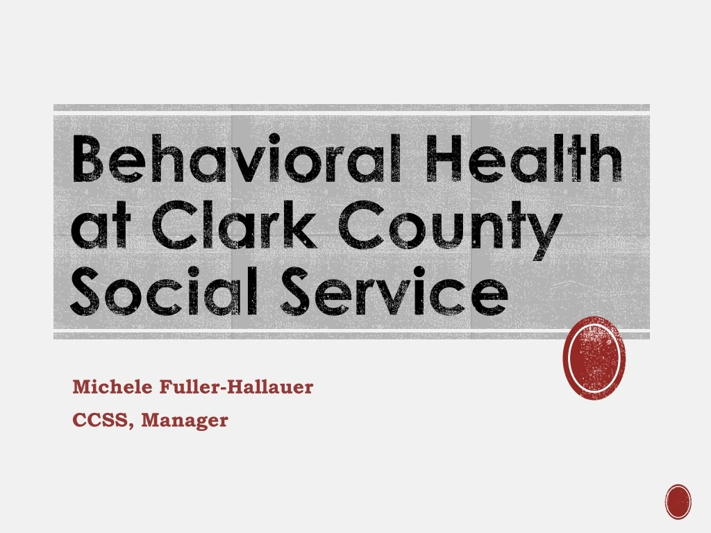 behavioral health at clark county social service