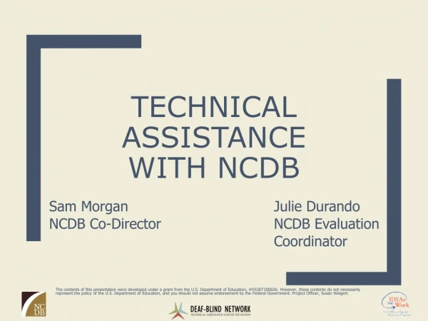 Technical Assistance with NCDB
