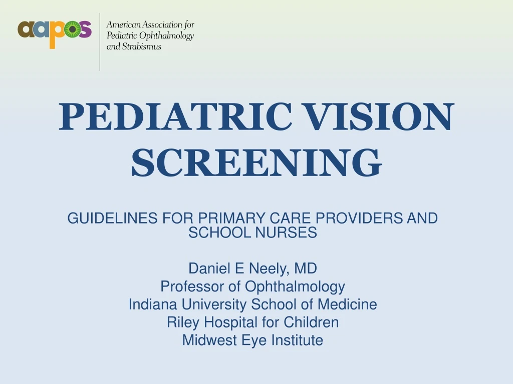 pediatric vision screening
