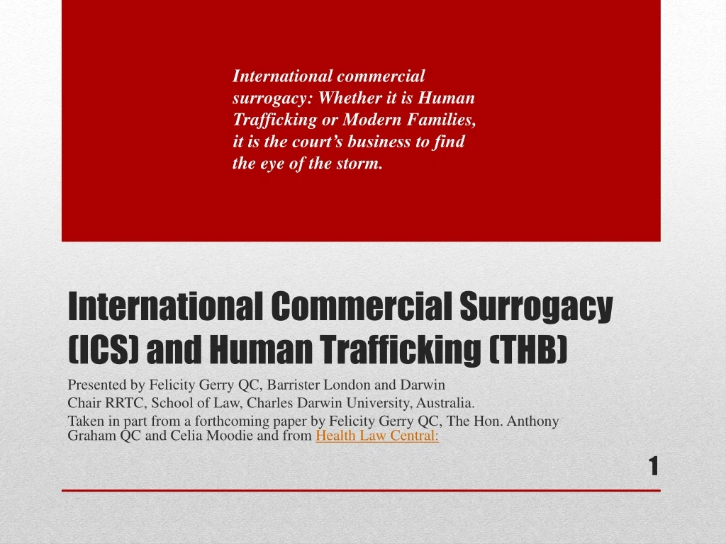 international commercial surrogacy ics and human trafficking thb