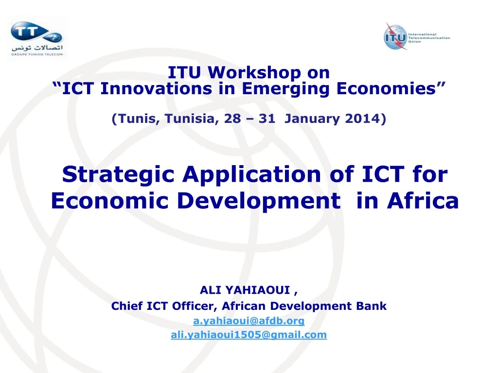 strategic application of ict for economic development in africa