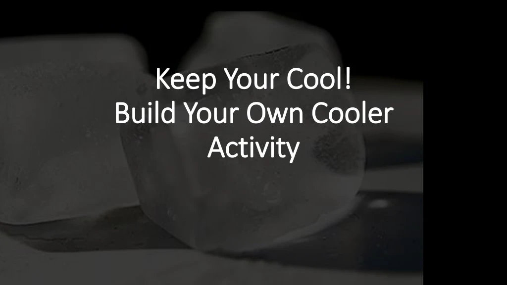 keep your cool build your own cooler activity