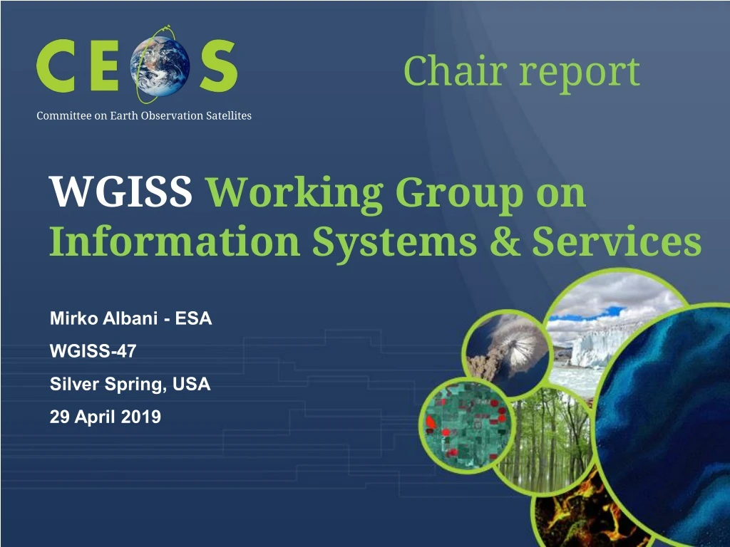 wgiss working group on information systems services