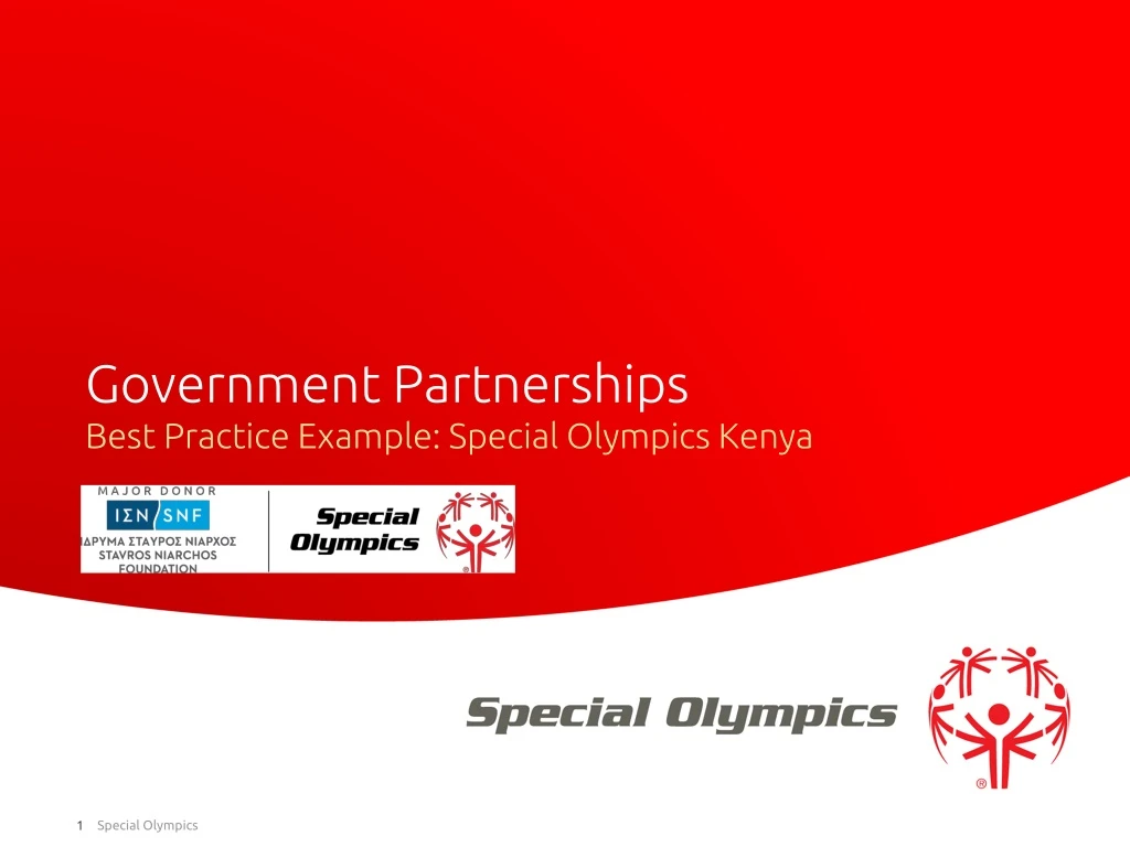 government partnerships best practice example special olympics kenya