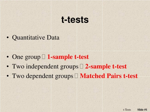 t-tests