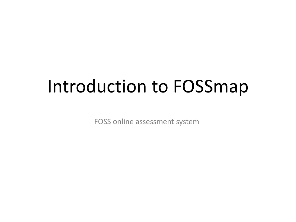 introduction to fossmap