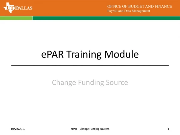 ePAR Training Module