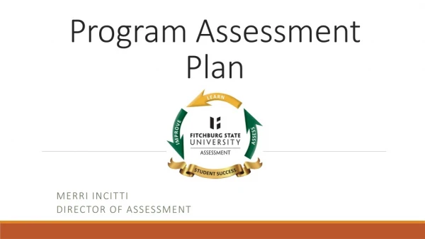 Program Assessment Plan