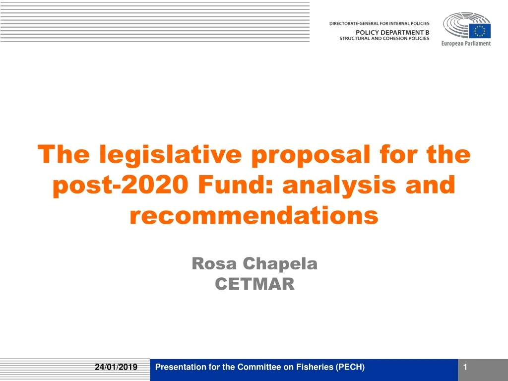 the legislative proposal for the post 2020 fund analysis and recommendations