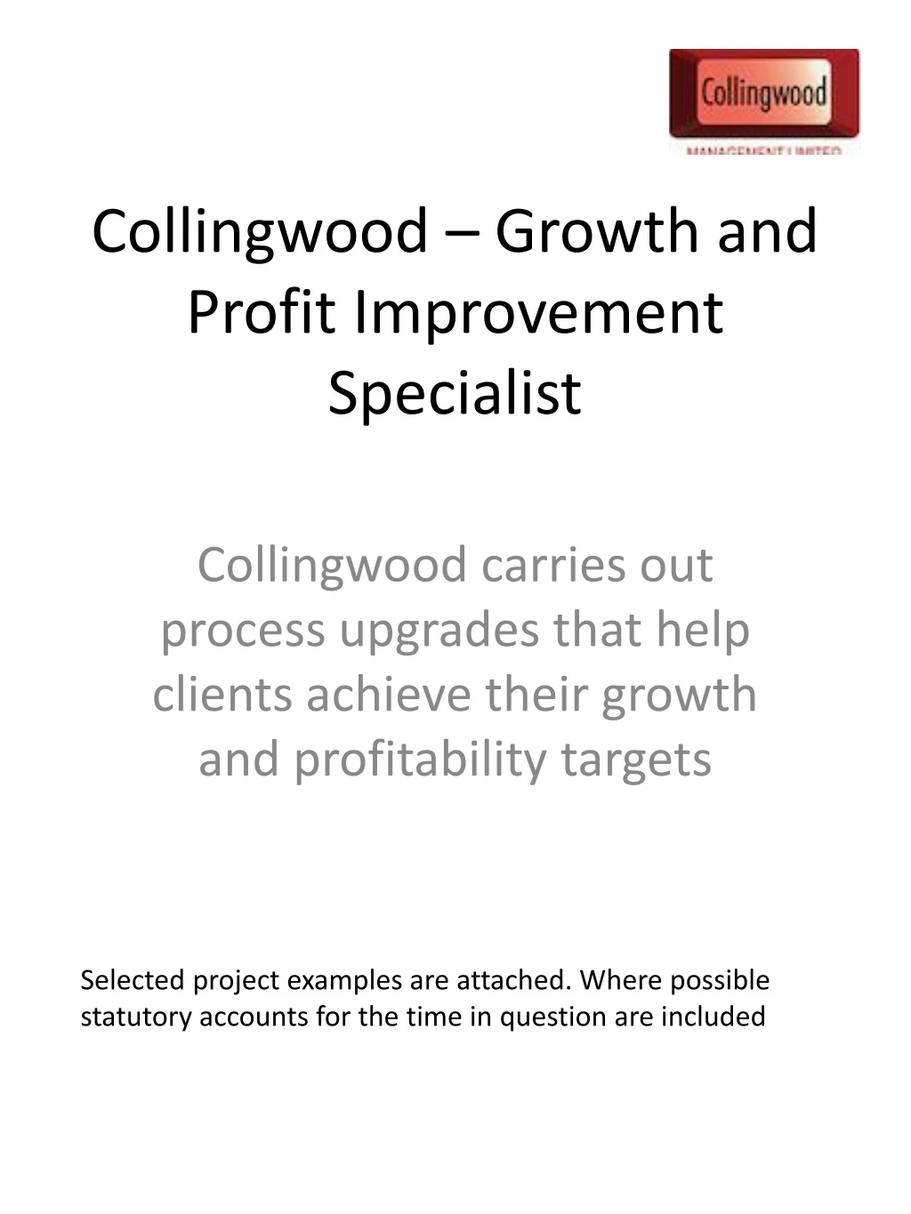 collingwood growth and profit improvement specialist