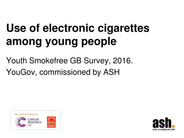 Use of electronic cigarettes among young people