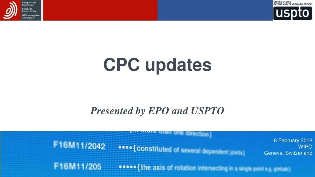 cpc updates presented by epo and uspto