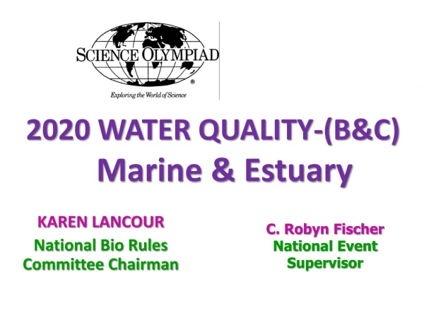 2020 WATER QUALITY-(B&amp;C) 		 Marine &amp; Estuary