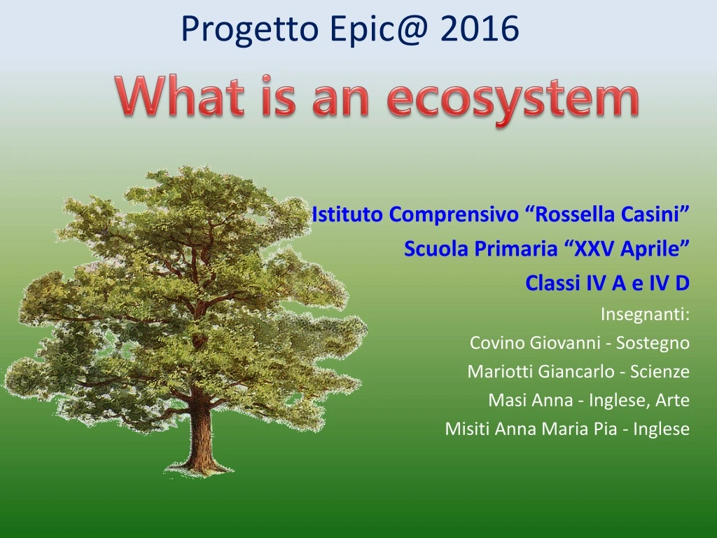 progetto epic@ 2016