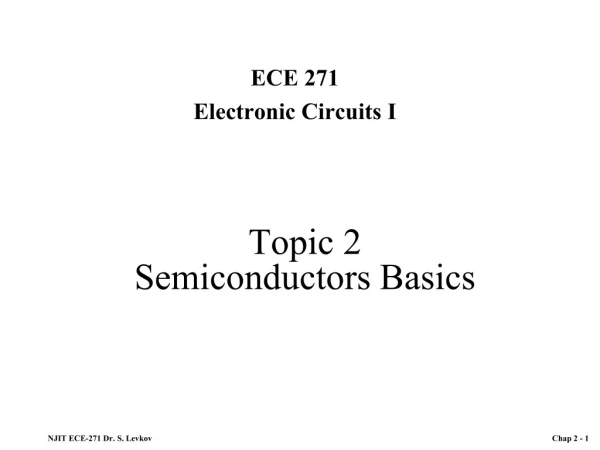 Topic 2 Semiconductors Basics