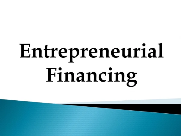 Entrepreneurial Financing
