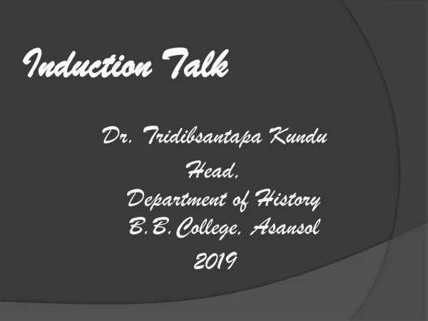 Induction Talk